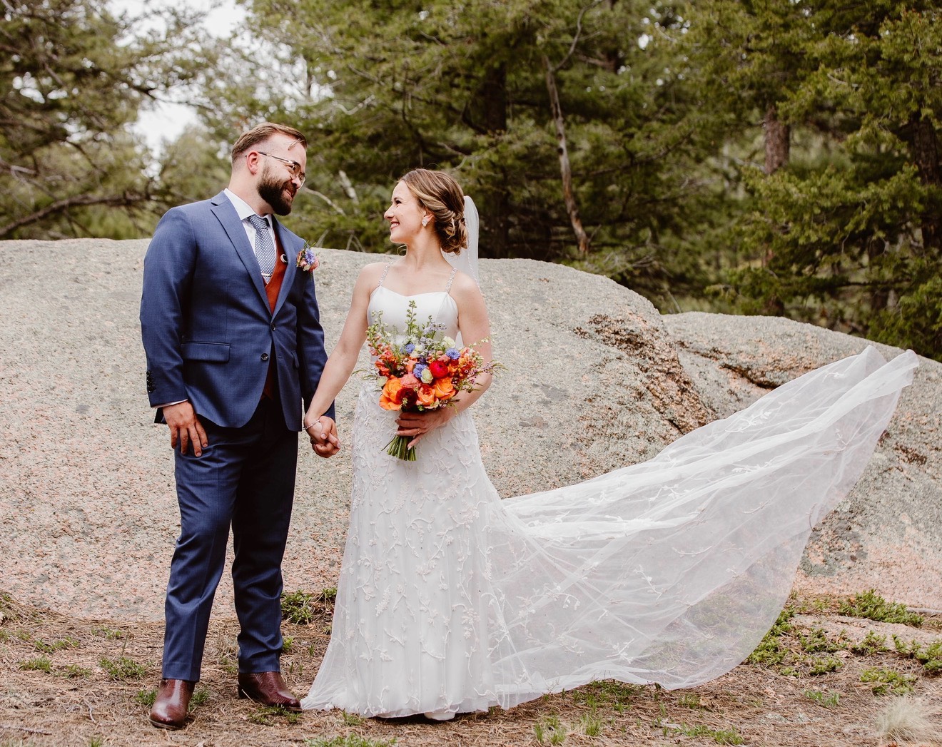 Jackson and his wife on their wedding day